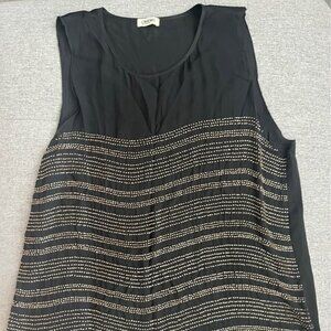 L’agence silk beaded tank top size M